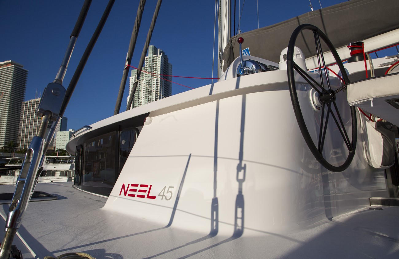 Details onboard Neel 45 in Miami, FL.