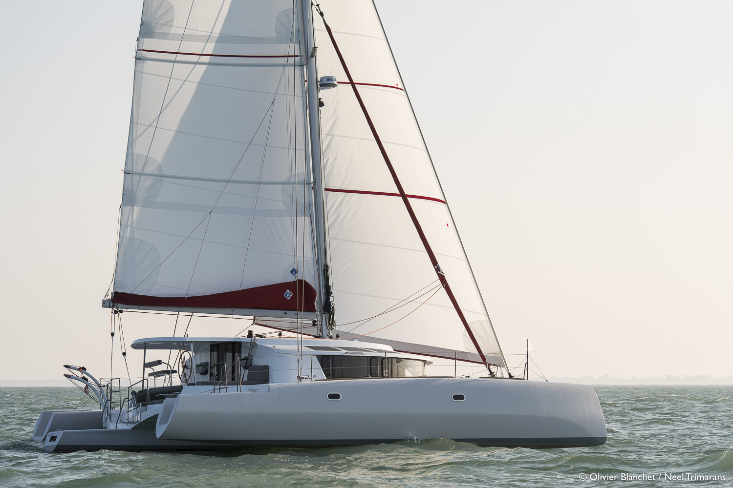 Banque Images Navigation Neel 45 Evolution - Neel Trimarans au large de La Rochelle