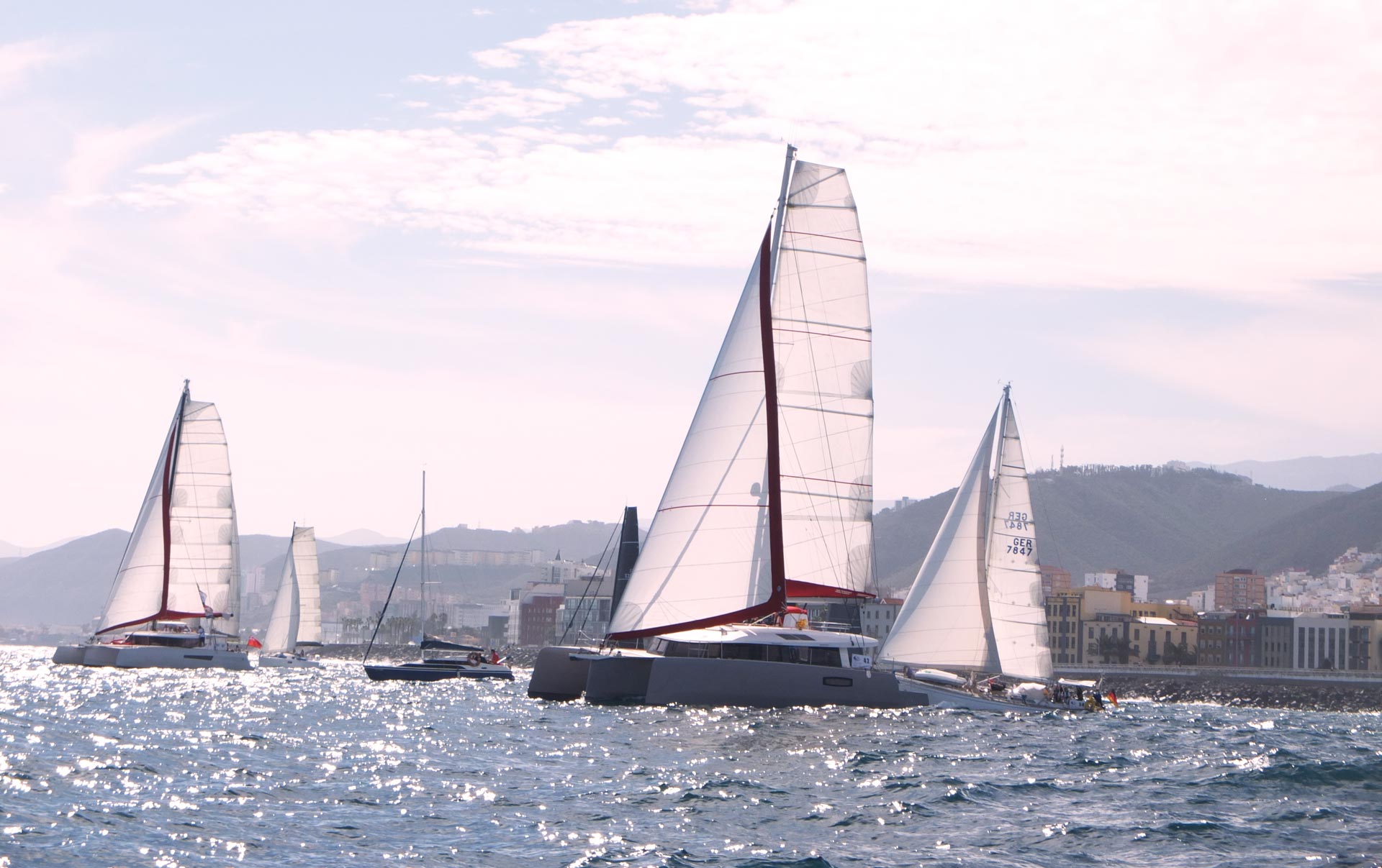 Two NEEL trimarans take the start of the ARC 2020