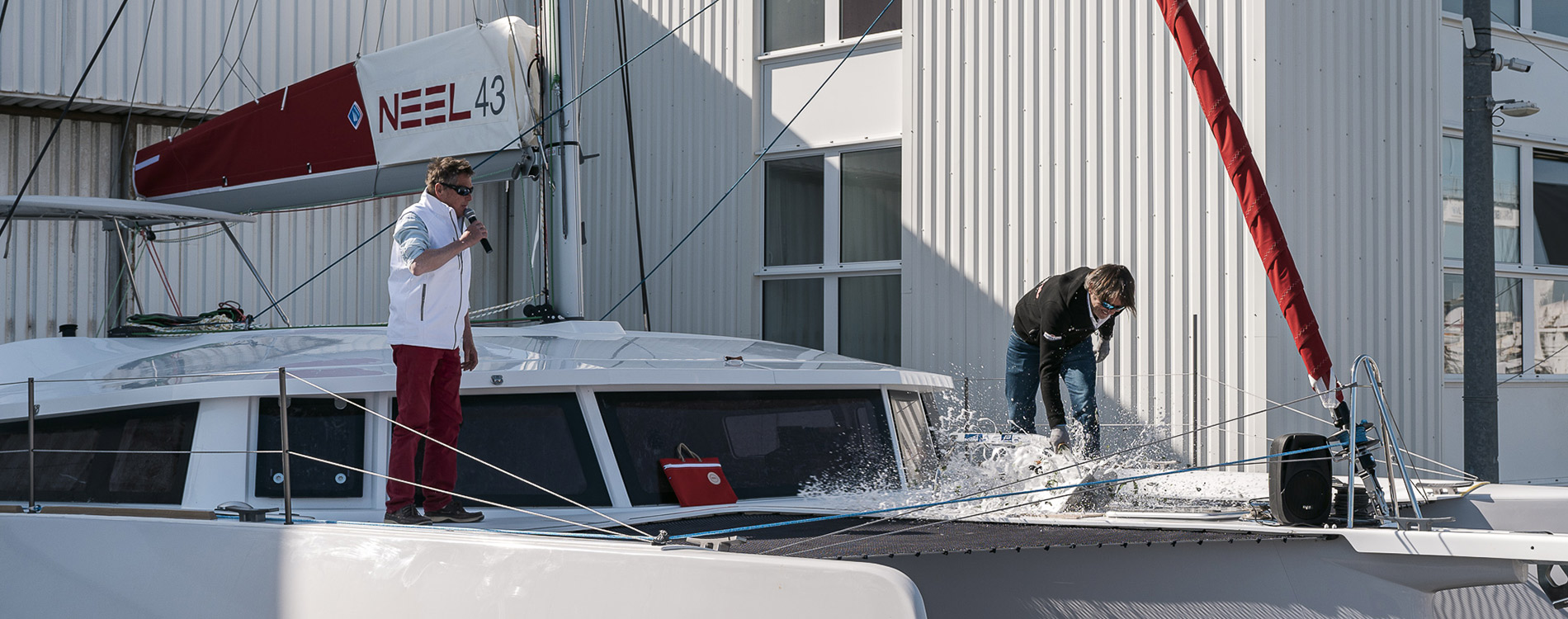 Yannick Bestaven, winner of the 2020-2021 Vendée Globe, godfather of the NEEL 43 13